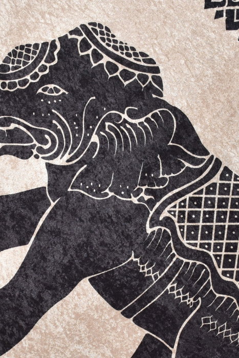 Conceptum Elefante Nero Djt Alfombra de Pasillo Multicolor 80 x 200 cm